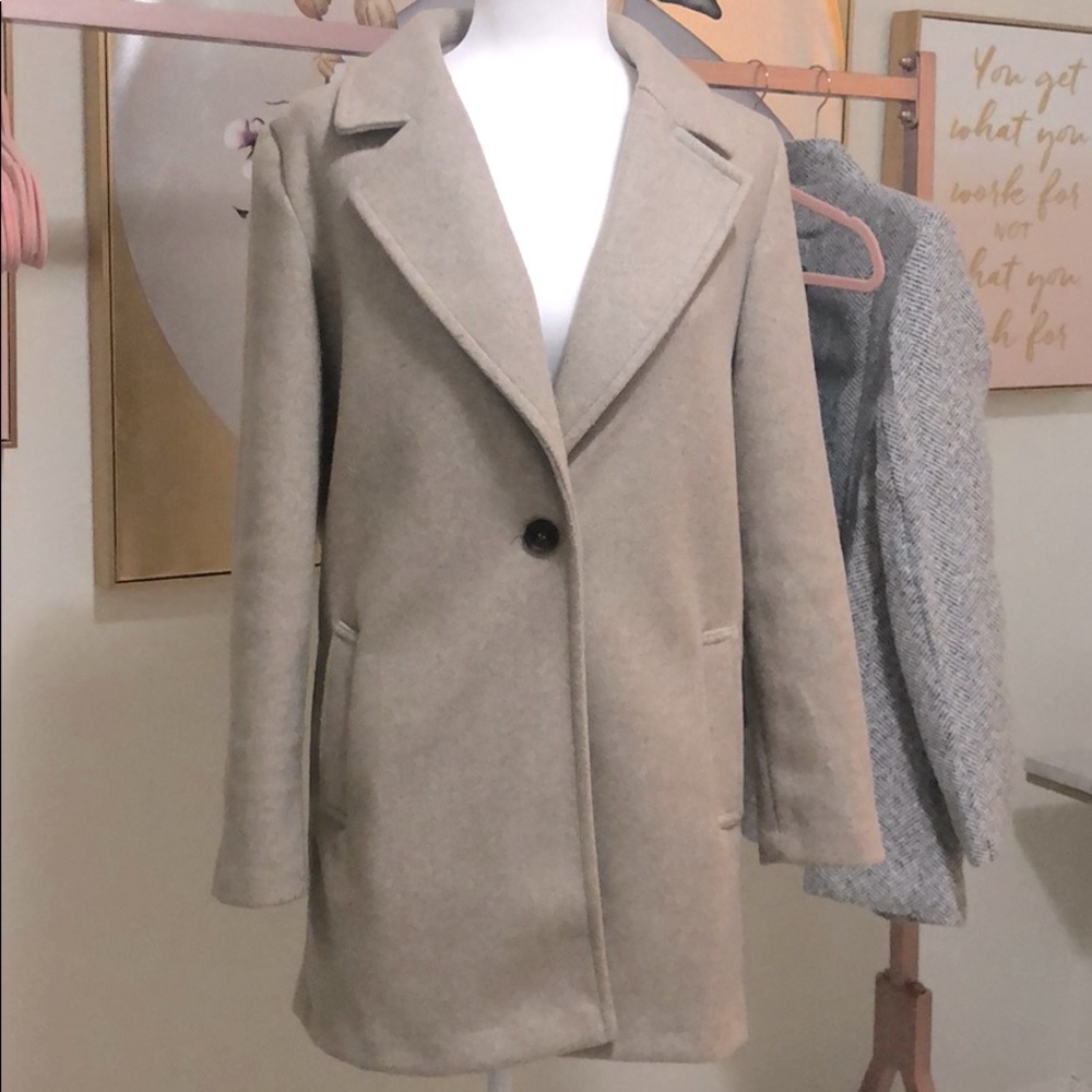 NWT Peacoat in soft latte color